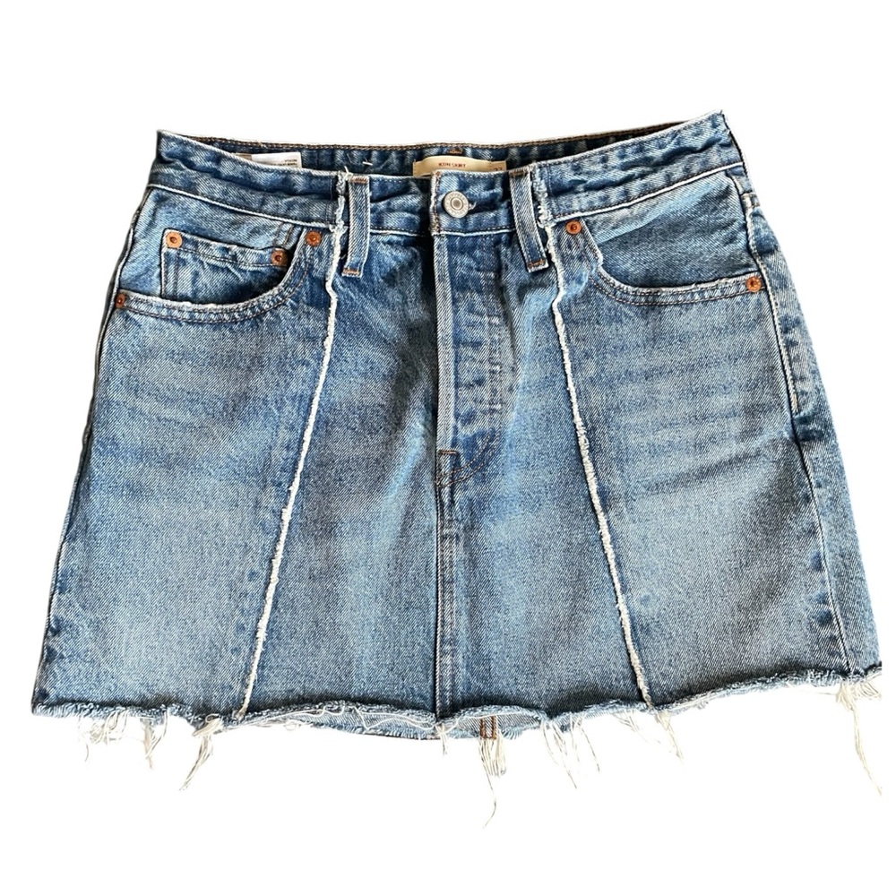 Levi’s Womens 27 Icon Mini Skirt Denim W27 Frayed Hem